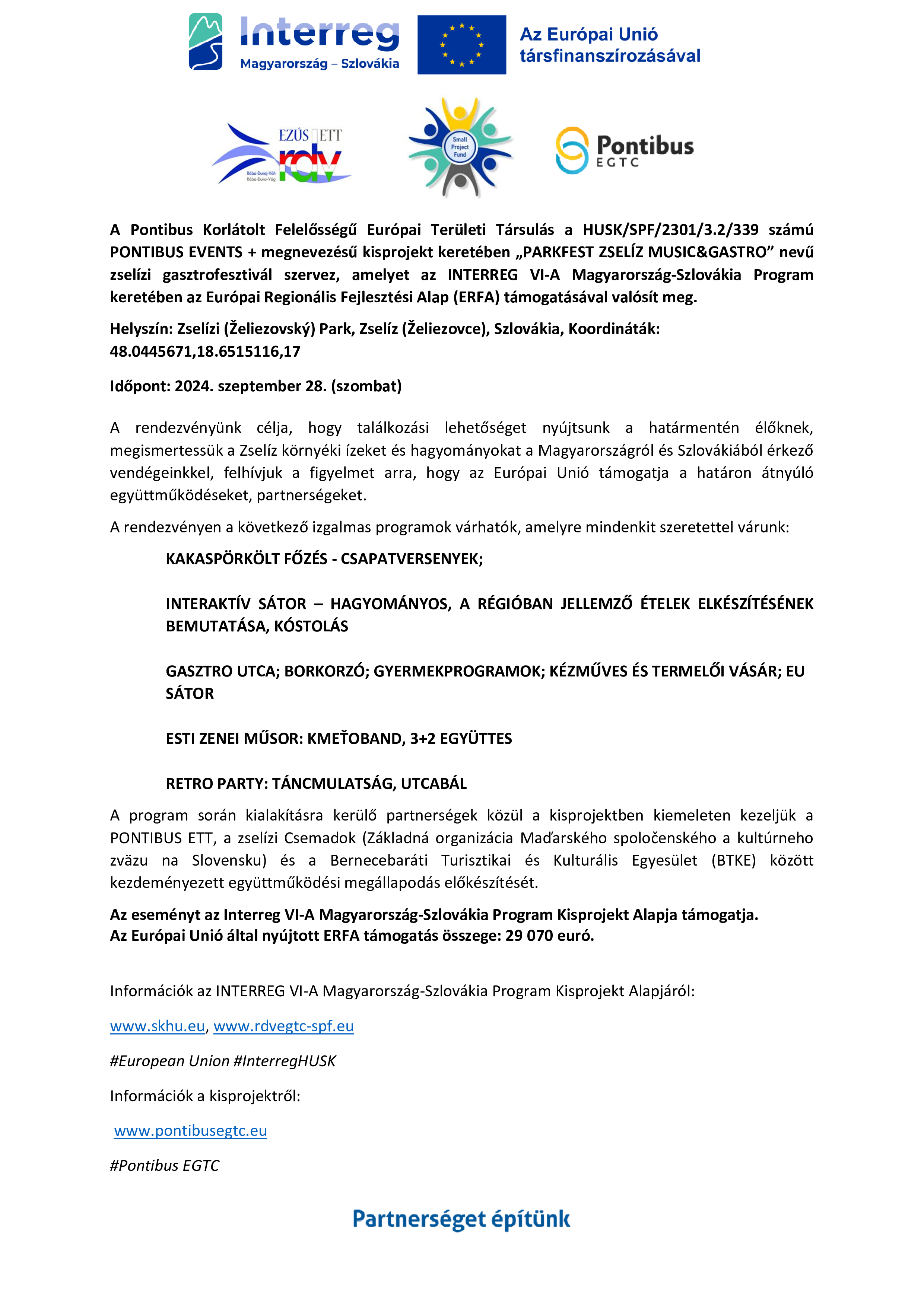 Közösségi médiaposzt gasztrofeszt előtt